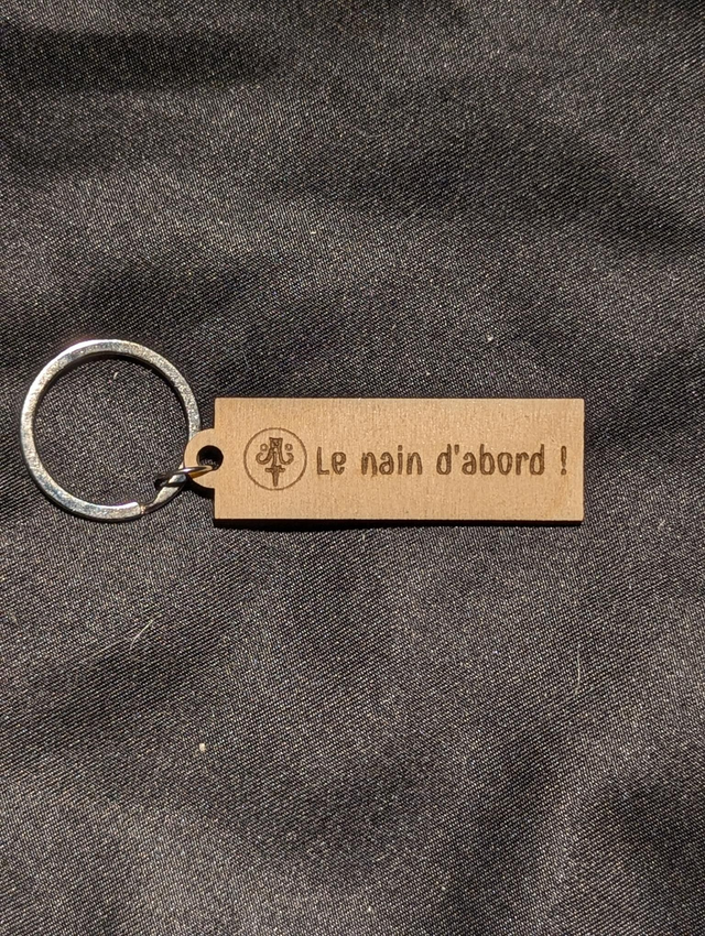 Porte clé mot du nain - le nain d'abord !