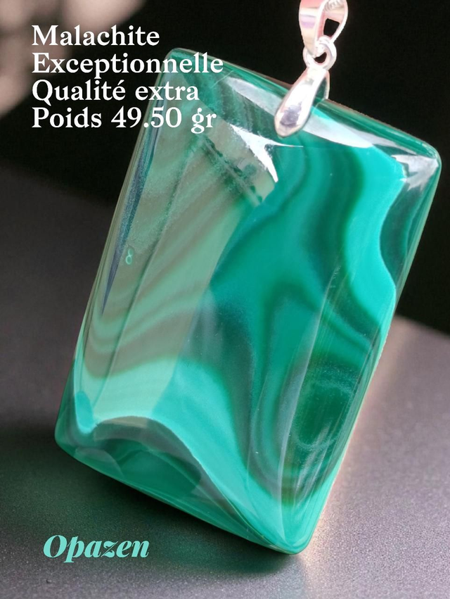 Pendentif Malachite véritable extra