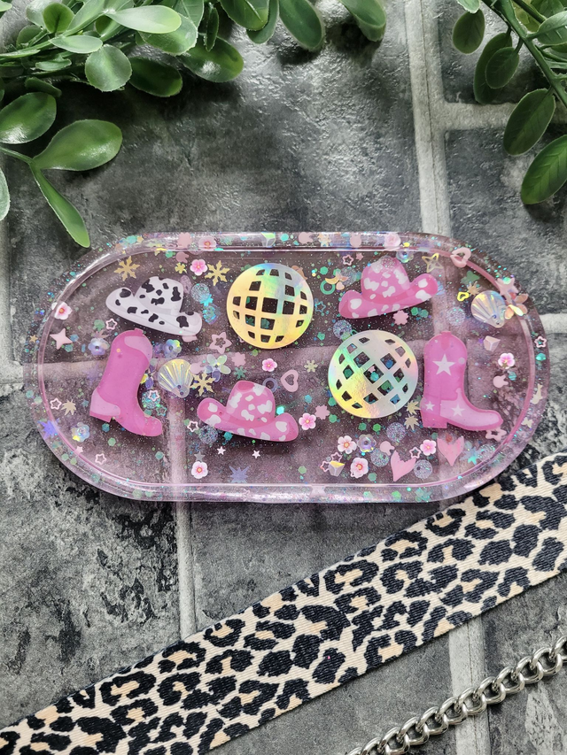 Trinket Tray - Pink Cowgirl 