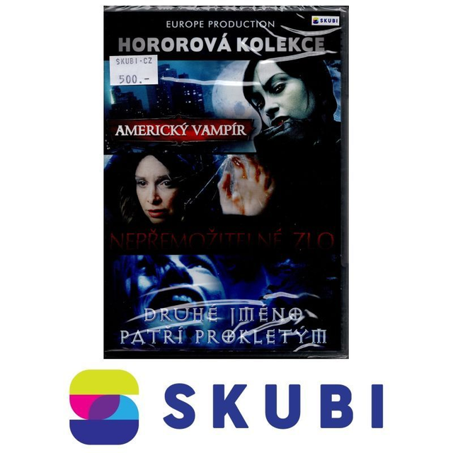 3 DVD Hororová kolekce : Americký vampír + Nepřemožitelné zlo + Druhé jméno patří prokletým