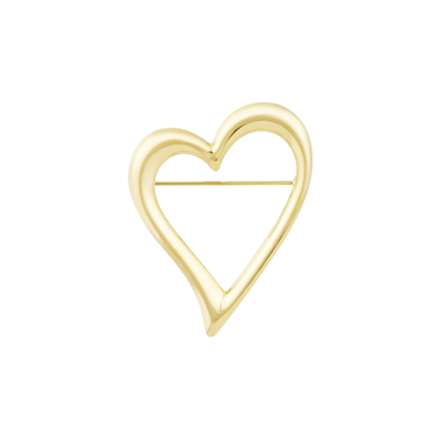 Broche Heart for you goud
