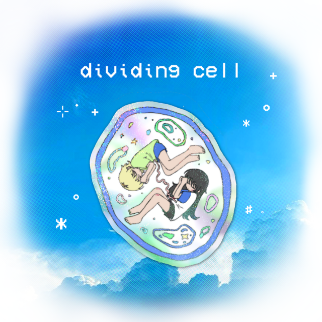 vinyl holo sticker - dividing cell 🔬💠
