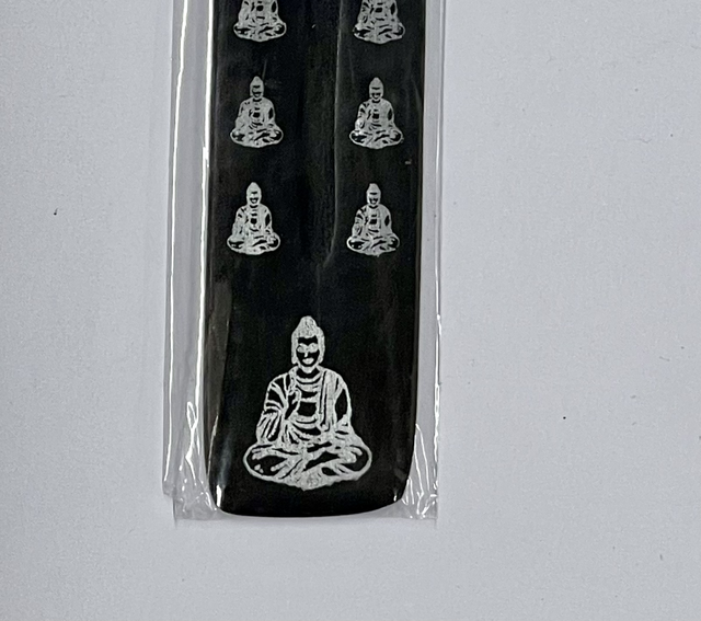 Black Wooden Incense Stick Burner - Buddha 