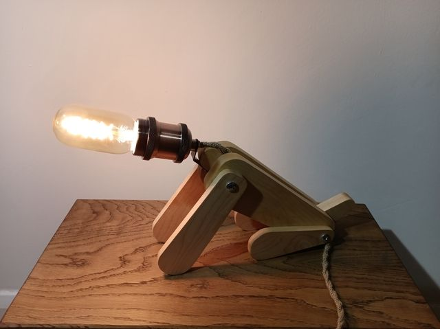 Handmade retro style lamp ,,Dog.