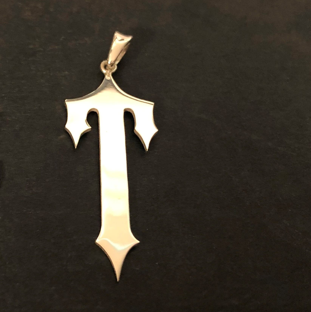 4cm Trapstar pendant and chain handmade sterling silver