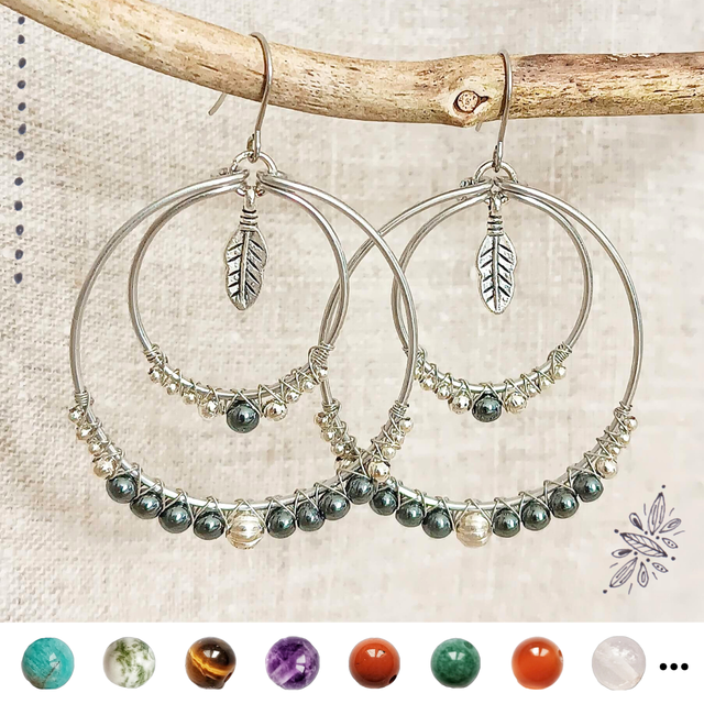 Boucle créoles double en acier inoxydable