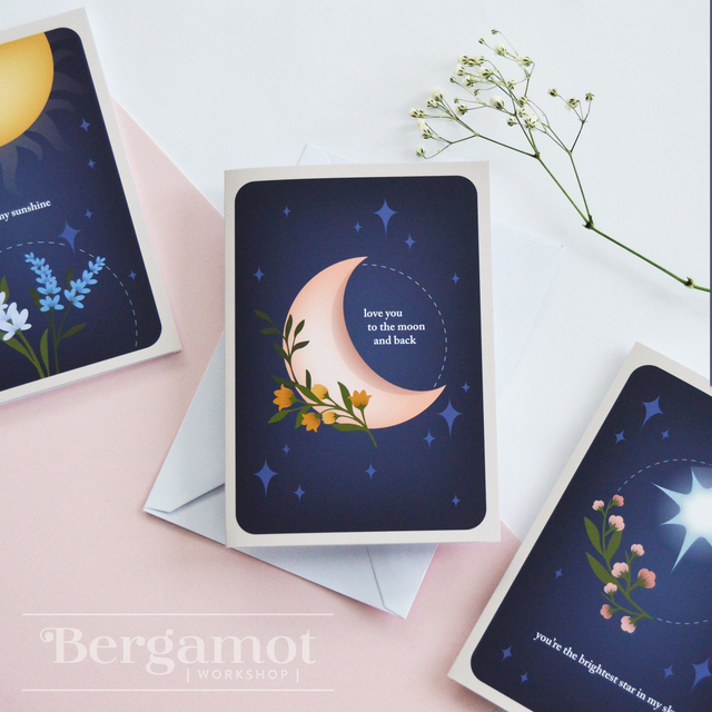 Celestial Greetings Cards