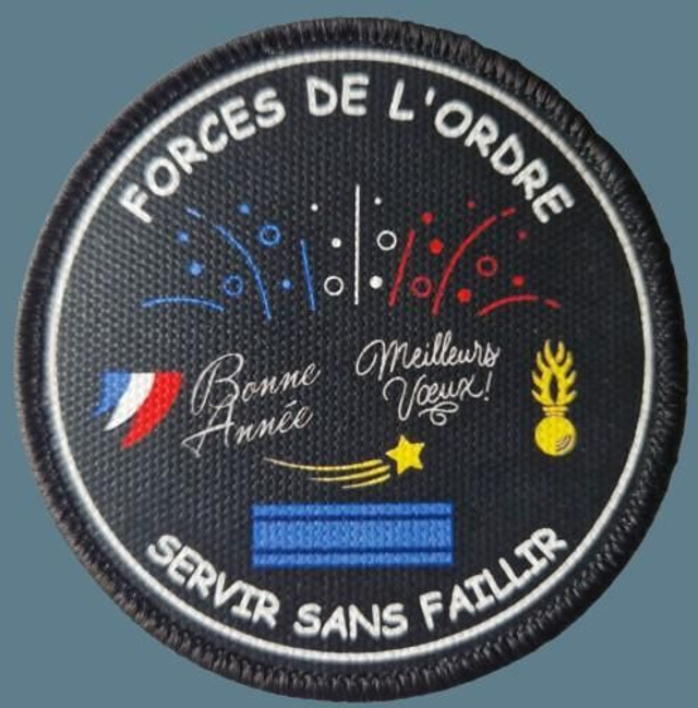 Patch sublimation cordura Bonne Année  V1