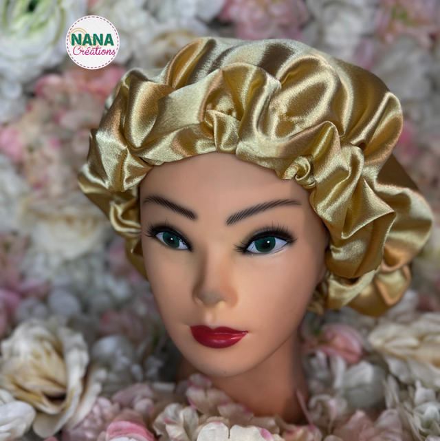 Bonnet Satin Réversible - Lumière – Fait main