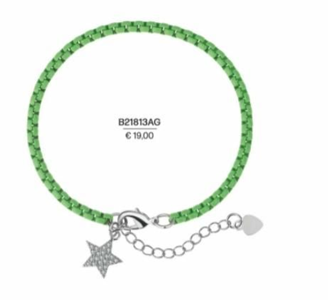 Bracciale acciaio con ciondolo in argento 925