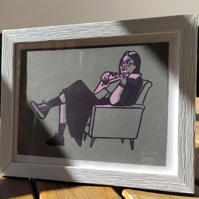 DONA GUITARRISTA SERIGRAFIA