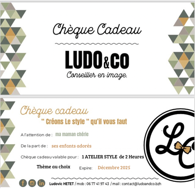 Chèque cadeau ATELIER STYLE  