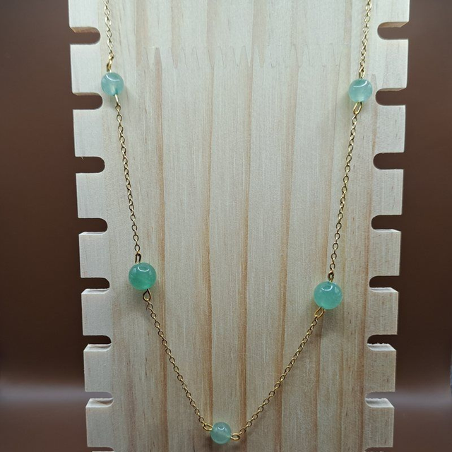 Collier 5 parties Aventurine verte