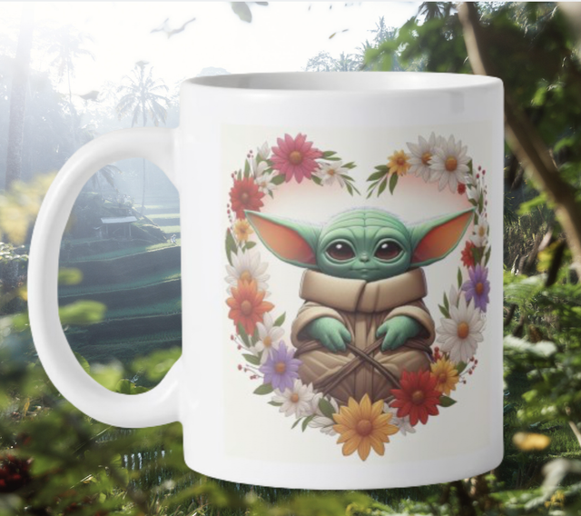 Mug &quot; Grogu Love &quot; sur commande  