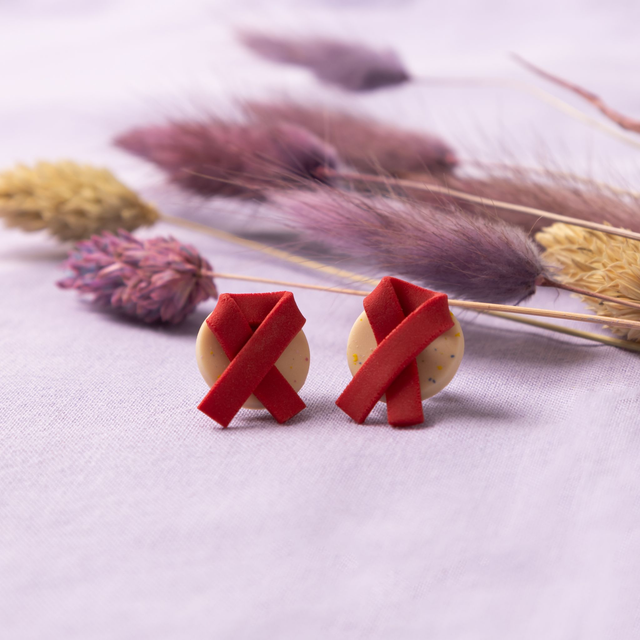 Awareness Ohrringe – Blutkrebs (Rot)