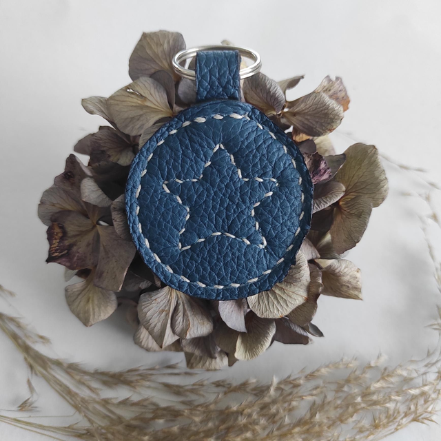 Porte clés Étoile en cuir 