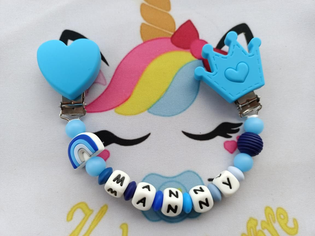 Attache doudou Arc-en-ciel 