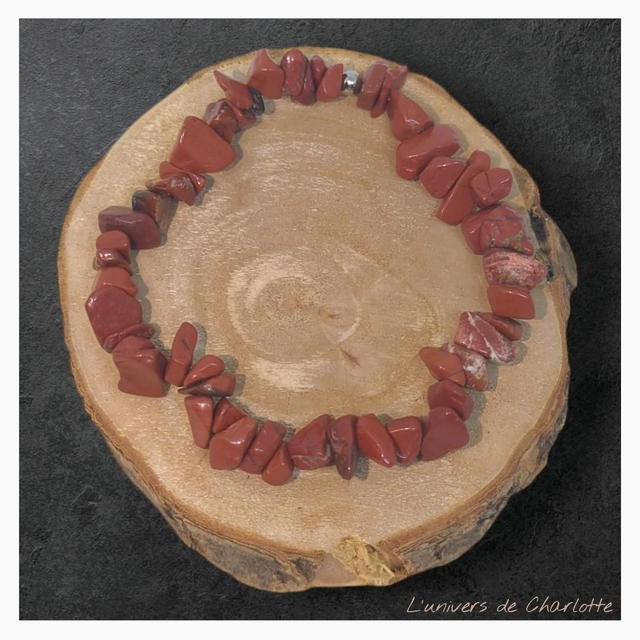 Bracelet "Jaspe rouge" baroque BR-202