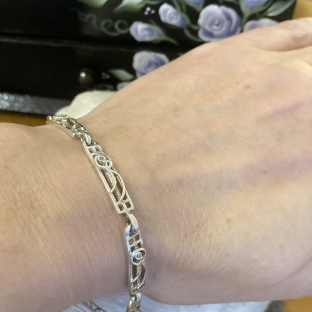 Sterling Silver Bracelet Art Deco Rennie Mackintosh style 