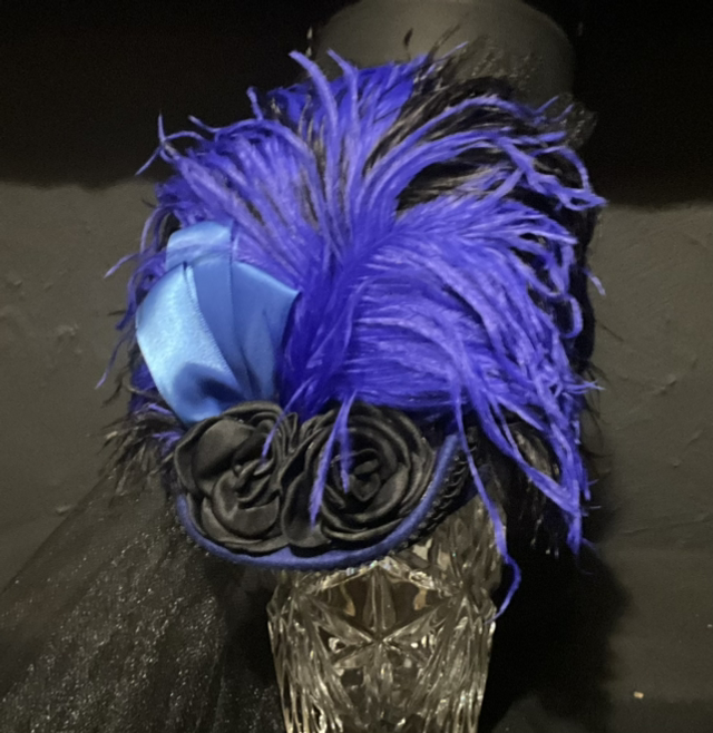 Victorian Style Hat (Royal/Black)