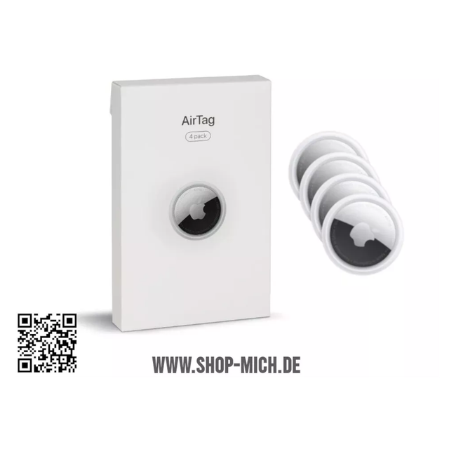 Apple AirTag 4er-Pack Ortungsgerät weiß/silber GPS Tracker Bluetooth - NEU OVP