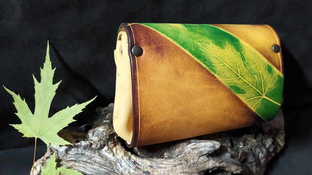 Porte Monnaie Soufflet- Feuille d'Erable