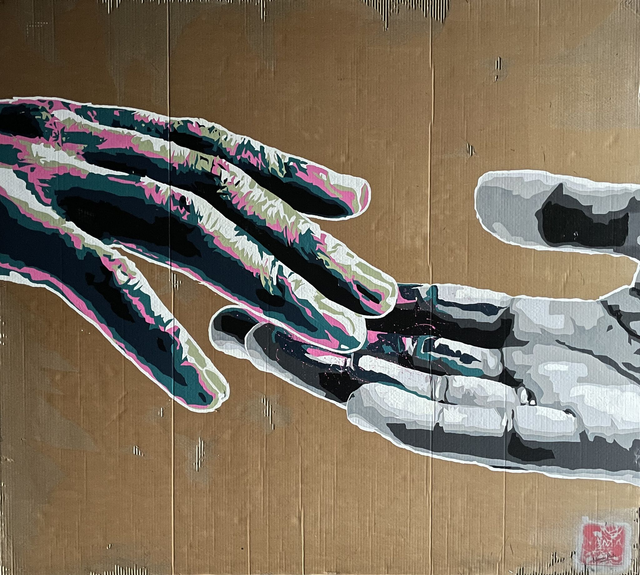 TOUCH [PEINTURE SUR CARTON]