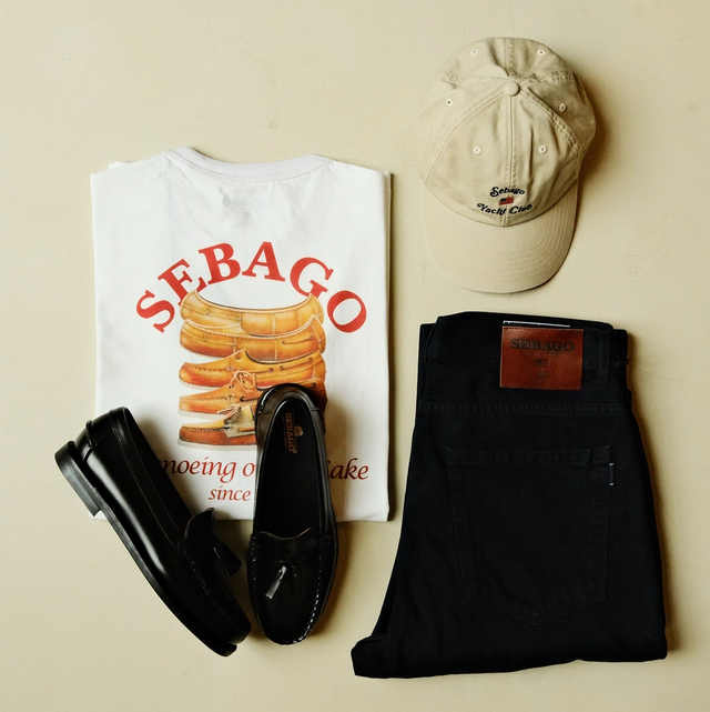 Sebago Dockside Unisex Cotton T-Shirt with Graphic Print and Pocket White