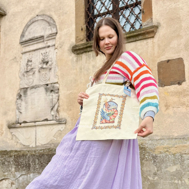 Bunny dragon tote bag