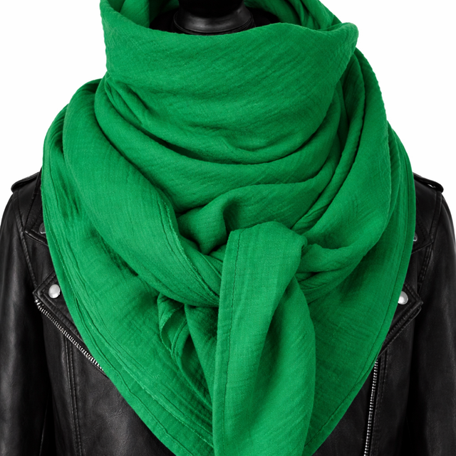 Foulard Vert Brésil – Gaze de coton