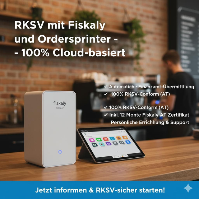 Fiskaly Signatur Zertifikat  mit OrderSprinter