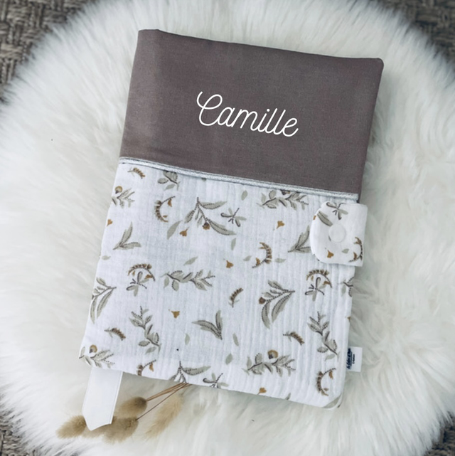 Protège carnet de santé prénom nature