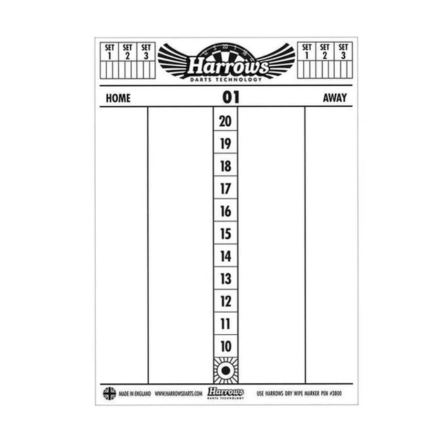 HARROWS DRY WIPE SCORE BOARD