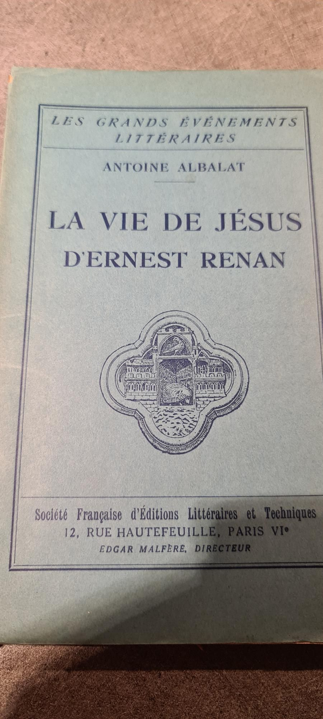 La vie de Jésus d'ernest renan