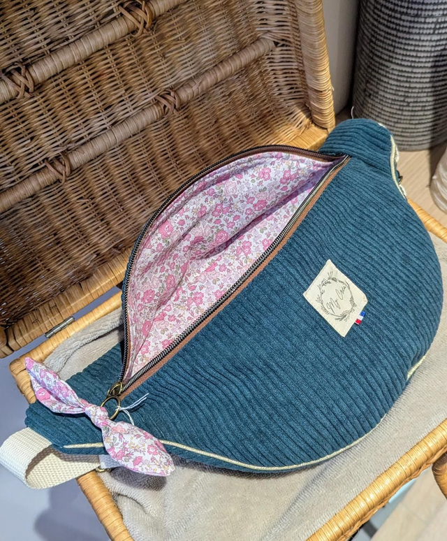 Sac banane en velours 