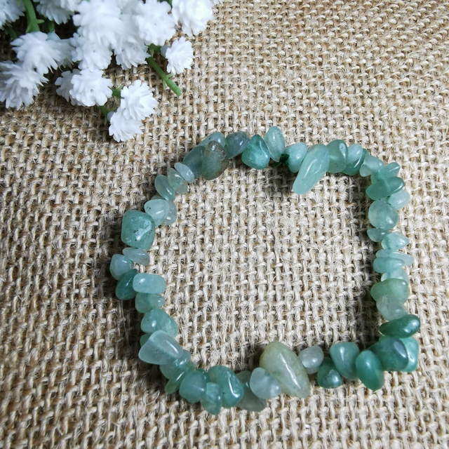 Bracelet baroque aventurine verte