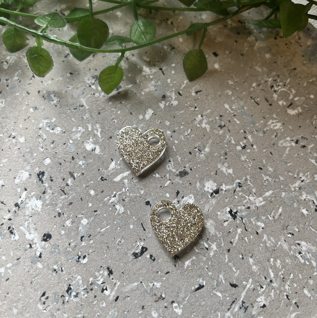 Pampilles cœur doré pour créoles 