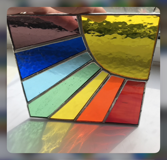 Square Sunburst Rainbow Panel 2 Sizes