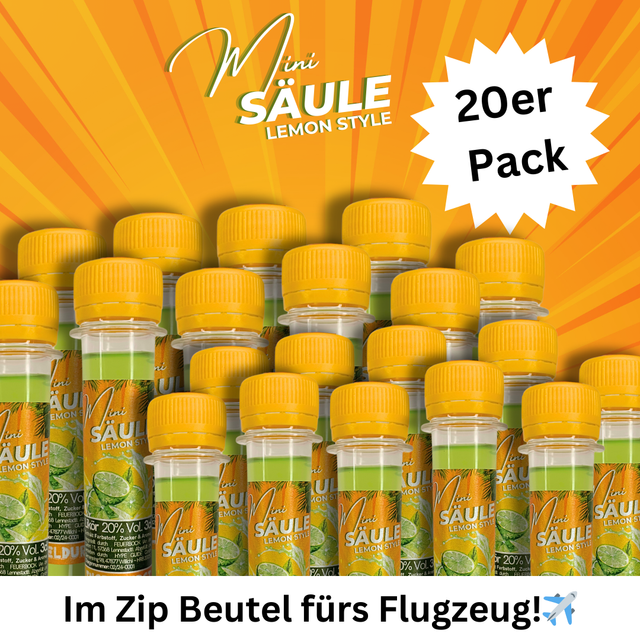 Mini Säule – 3cl Schnaps - 20er Flightpack✈️