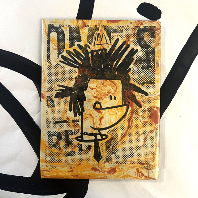 Xylo Jean-MICHEL Orange marbré 18x24 cm sans cadre