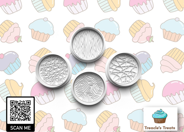 Pattern Fondant/cookie stamps with cutters