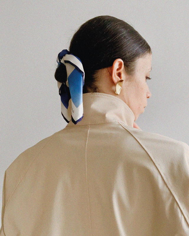 MINI CARRE DE SOIE - Cyanotype