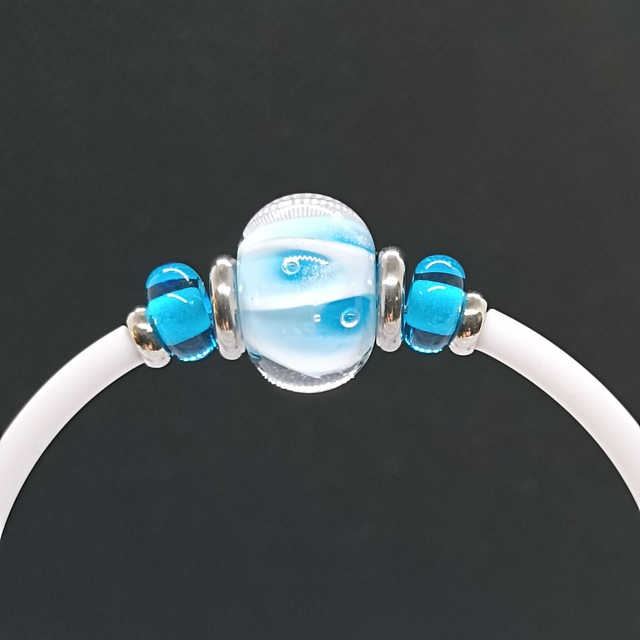 Bracelet turquoise en verre
