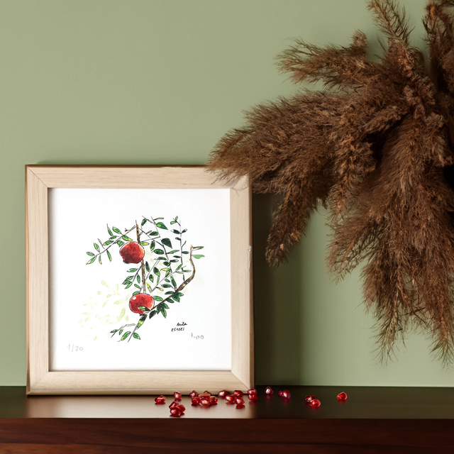 Pomegranate Art Print - Botanical Art