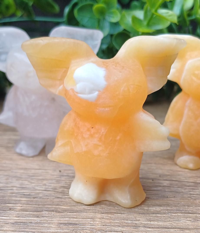 Orange Calcite and Rose Quartz Gizmo 