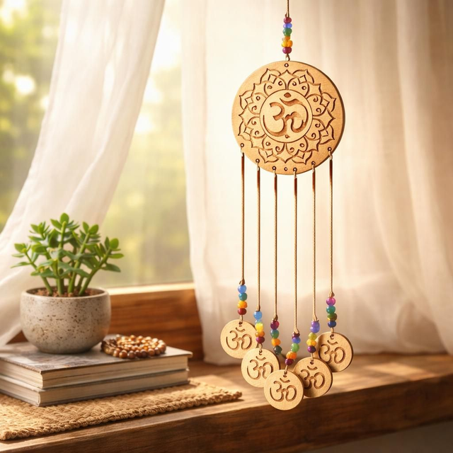 "Om" - Carillon en bois 