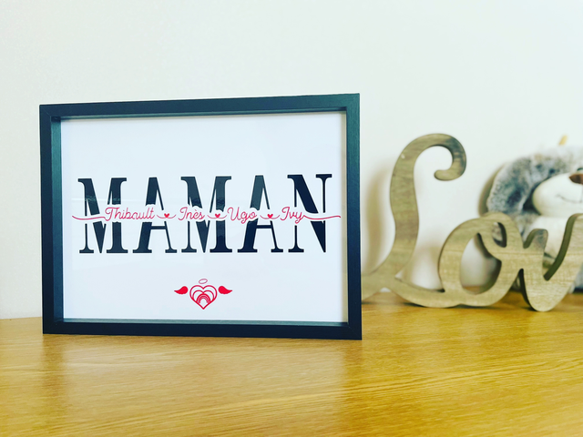 Cadre « maman » « papa »…personnalisable