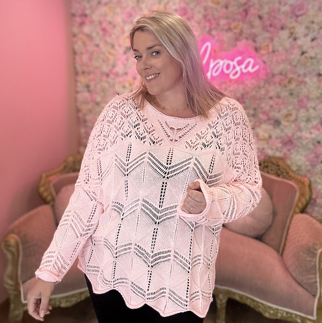 Pull crochet manches chauve souris Taille unique du 42-52