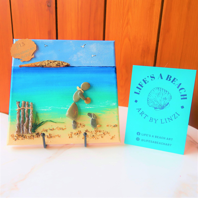 Woman &amp; Dog on the Beach