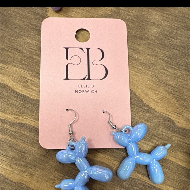 Balloon dog earrings 